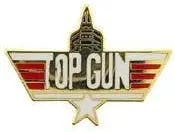 US TOPGUN - United States TOP Gun Navy Squadron, Military Navy Fighter Weapons School, w/Jet SML - Lapel PIN - 1.125"