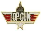 US TOPGUN - United States TOP Gun Navy Squadron, Military Navy Fighter Weapons School, w/Jet SML - Lapel PIN - 1.125"