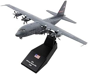Aircraft Models 1:200 Die Cast Aircraft Model for US AC-130 Gunship Aircraft Model Alloy C-130 Hercules Transport Aircraft Flat Ornaments