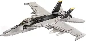 DAHONPA F/A-18E Bumblebee Fighter Military Army Airplane Building Bricks Set with 1 Figure, 682 Pieces Air-Force Build Blocks Toy, Gift for Kid and Adult.
