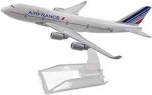 LUKBUT Gliding Ratio of Painted Artworks for: 16cm French Boeing 747 Model Aircraft Model Aircraft Die Cast Metal 1/400 Scale Aircraft Aerodynamic Design