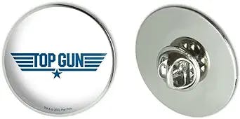 Top Gun Flat Logo Metal 1.1" Tie Tack Hat Lapel Pin Pinback