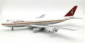 Inflight 200 QANTAS for Boeing 747-200 VH-EBM Polished with Stand Limited Edition 1/200 DIECAST Aircraft Pre-Built Model