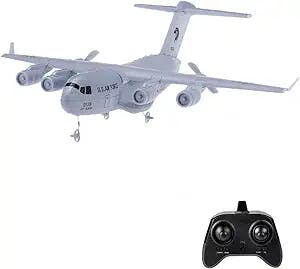 GoolRC C-17 RC Airplane, 2.4GHz 2CH Remote Control Airplane, Military Transport Aircraft with 373mm Wingspan, EPP Foam Fixed-Wing RC Plane, Easy to Fly for Beginners, Kids and Adults