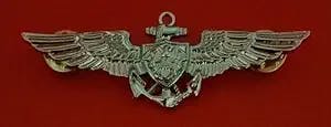 Aviation Wing Badge Naval Aviator Pilot Silver Pin Military Insignia