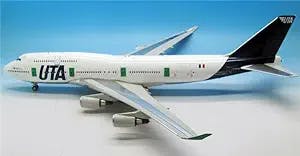 Inflight 200 UTA for Boeing 747-400 F-GEXB Including Stand Limited Edition 1/200 DIECAST Aircraft Pre-Built Model