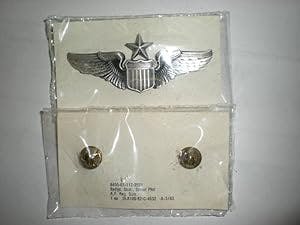 USAF Senior Pilot Wings Badge -Silver Oxidized