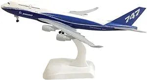 LUKBUT Gliding Ratio of Painted Artworks for: 20cm Original Boeing 747 Model Aircraft Model Aircraft Die Cast Metal 1/300 Scale Aircraft Aerodynamic Design