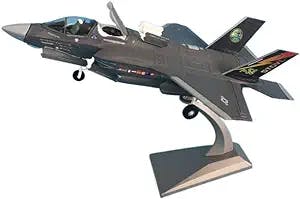 HATHAT Alloy Resin Collectible Airplane Models for: 1 72 F35B Fighter Jets Natural Resin Aircraft Model F-35 Lightning II Die Cast Natural Resin Decoration Collection 2023 2024