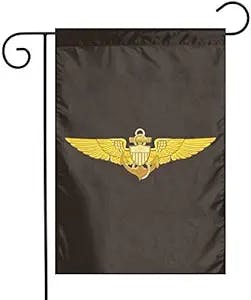Flying High with the Us Navy Pilot Wings Garden Flag
