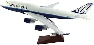 HATHAT Alloy Resin Collectible Airplane Models for:Airlines 45-47Cm United 747 Natural Resin Alloy Model Airplane Airplane Model Toy Airplane Birthday Gift Decoration Collection 2023 2024