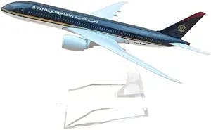 HATHAT Alloy Resin Collectible Airplane Models for: Air Royal Jordanian B787 Boeing 787 Airways Natural Resin Alloy Aircraft Model Decoration Collection 2023 2024