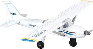 Runway24 RW065 Cessna 172 2000 Skyhawk White Blue 1:87 Scale Diecast with R