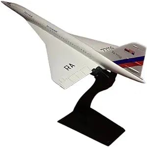 HATHAT Alloy Resin Collectible Airplane Models for: 1 200 Scale Concorde TU-144 Aircraft Model Toy Aviation Aircraft Model Resin Plastic Decoration Collection 2023 2024