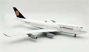 JFOX for Boeing 747-430 Lufthansa D-ABVZ with Stand Limited Edition 1/200 DIECAST Aircraft Pre-Built Model