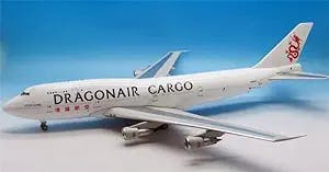 JFOX DRAGONAIR Cargo for Boeing 747-300 B-KAA with Stand Limited Edition 1/200 DIECAST Aircraft Pre-Built Model