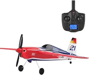 UJIKHSD RC Plane 4 Channel Remote Control Airplane - Ready to Fly RC Airplane for Beginners Adult 100M Distance with Xpilot Stabilization System & One Key Aerobatic