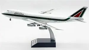 Inflight 200 ALITALIA for Boeing 747-200 I-DEMN with Stand Limited Edition 1/200 DIECAST Aircraft Pre-Built Model