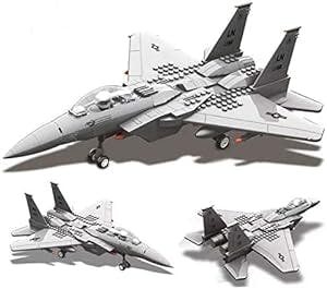 General Jim's Military Building Blocks Plane: F15 Model Play Set is Lit AF