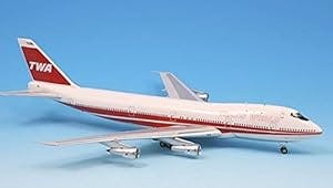 TWA Boeing Outline Trans World Airlines Boeing 747-100 Airplane Miniature Model N93115 Diecast 1:200 Part# A012-IF741010