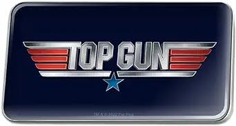 Top Gun Rendered Logo Metal Rectangle Lapel Hat Pin Tie Tack Pinback