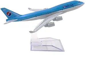 HATHAT Alloy Resin Collectible Airplane Models for: 1/400 Airplane Model Boeing 747 Korean Air Alloy B747 Airplane Toy Decoration Collection 2023 2024