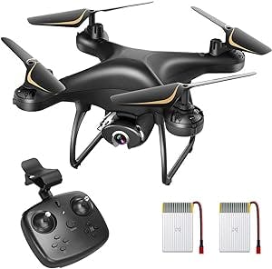 Drone with Camera 2.7K for Adults UHD Live Video Camera Drone for Beginners w/ Voice Control, Gesture Control, Altitude Hold, Headless Mode, High-Speed Rotation, 3 Speeds