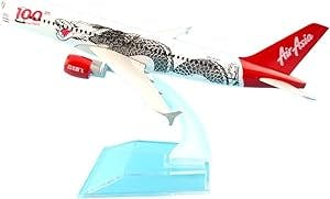 HATHAT Alloy Resin Collectible Airplane Models for: Airplane Model Air Asia Airbus 3201:400 Die-cast Natural Resin Airplane Toy Decoration Collection 2023 2024