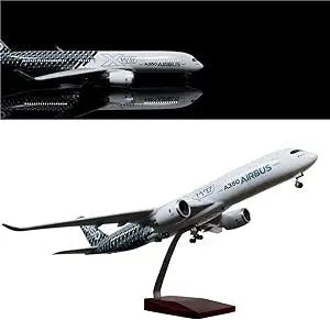 24-Hours 18” 1:160 Scale Airplane Kit A380 Model Plane Collection with LED Light(Touch or Sound Control) for Decoration or Gift