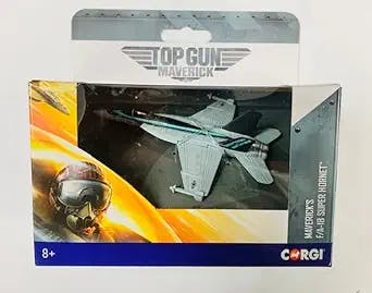 Corgi Diecast Top Gun Maverick's F/A-18 Super Hornet Fit The Box Scale Aircraft Display Model CP90601
