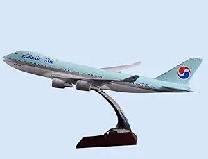 47 cm Boeing 747 Aircraft Model Aircraft Korean Air Aircraft Model Korea Aircraft Routes Airbus Korea B747 Static Model with Wheel with Lights