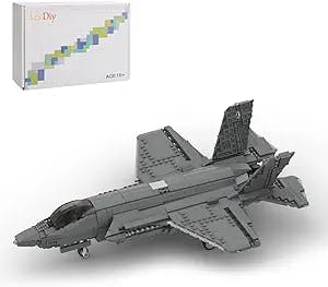 Space Wars Military Aircraft, Lockheed Martin F-35 A Lightning II Model, Star Fighter Building Blocks Set, Compatible with Lego, Military Airplane for Kids and Adults, MOC-52862, 1517pcs