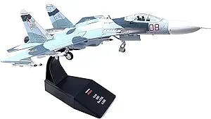 ZIMAGU Aircraft Model Simulation Alloy 1:100 Scale Su 27 Flanker Fighter Russia Air Force Static Simulation Product Aircraft Airplane Models Airbus Collectibles