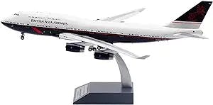 HATHAT Alloy Resin Collectible Airplane Models for: Die Casting 1 200 Scale British AirAsia B747-400 G-BNLZ Alloy Ornament Toy Decoration Collection 2023 2024