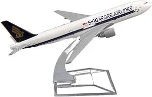 HATHAT Alloy Resin Collectible Airplane Models for: 1/400 Alloy Boeing 777 Singapore Airlines Miniature Aircraft Model 16cm B777 Decoration Collection 2023 2024