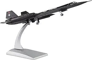 HANGHANG 1/144 SR71 Blackbird High-Altitude Reconnaissance Aircraft Metal Fighter Military Model Diecast Plane Model for Collection or Gift, Black (SR-71A)