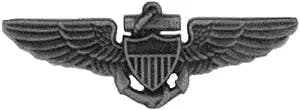 Officially Licensed United States USMC & USN Aviator Pewter Large Wings Lapel Pin (Aviator Pewter)