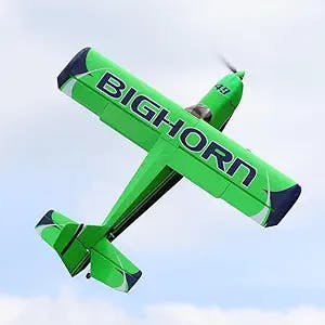 OMPHOBBY Sport RC Model Airplane PNP Version - OMP Bighorn 49" Pro Flap Version Balsa Airplane - Green