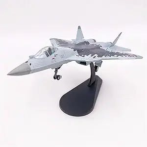 SU-57 Fighter Jet Airplane Model 1/100 Military Aircraft Diecast Models Stealth Fighter Alloy Aircraft Static Model Ornament