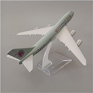 HINDKA Pre-Built Scale Models Suitable for Qatar Airways 20cm B747 747 Airline Model Toy Gift Mini Airplane