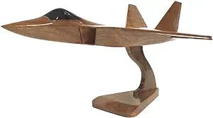 F22 Raptor Wooden Desktop Model: The Coolest Desk Accessory for Aviation Ge