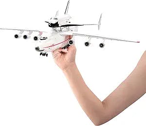 1:200 An-225 Carrying with Spaceshuttle BURAN Resin Aircraft Model Toy 17 inch Display Model Plane for Collection