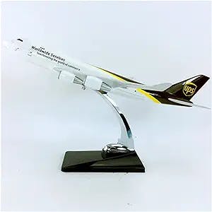 HATHAT Alloy Resin Collectible Airplane Models 1:195 for B747-400 Model UPS Global Service Aviation Base Alloy Aircraft Collectible Gift Decoration Collection 2023 2024