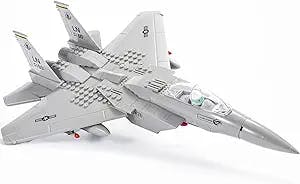 SEMKY Military F-15 Eagle Fighter Jet Air Force Building Block Set (262 Pieces) -Building and Military Toys Gifts for Military Fans and Kid