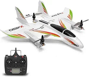 QIYHBVR Six-Channel Remote Control Aircraft Brushless Motor RC Glider 2.4G RC Aircraft Vertical Take-Off and Landing RC Plane Remote Control LCD Screen Boy Toy Airplane Gifts for Children and Adults