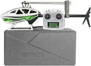KKXX Remote Control Helicopter, FW450L V3 RC Aircraft Model with Altitude Hold, 2.4G 6CH Dual Brushless Direct Drive Point-to-Point Hovering Flight (Right-Hand Flight Control/White)