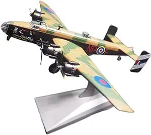 HINDKA Pre-Built Scale Models 1/44 for Halifax Bomber Die Cast Aircraft Model Alloy Static Display WWII British Fighter Series Mini Airplane