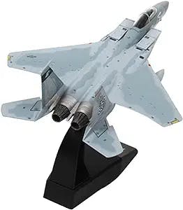 Yiju 1:100 Scale F15 Aviation Model, Toys Display Static Aviation Warplane for Boys Girls