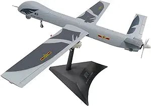 Pre-Built Finished Model Aircraft 1/26 Pterosaur UAV Model Chinese Air Force for Fighter Unmanned Reconnaissance Attack Aircraft Replica Airplane Model