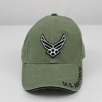 Eagle Crest U.S. Air Force Wings Logo Tonal Washed Mens Cap [Olive Drab Green - Adjustable]